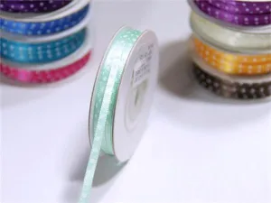 100 Yards 1/8" DIY Mint Satin Polka Dot Ribbon Wedding Party Dress Favor Gift Craft