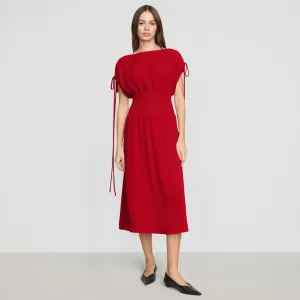 Ayumi Gathered-Shoulder Dress