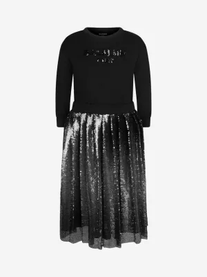 Balmain Girls Cotton Sequin Dress