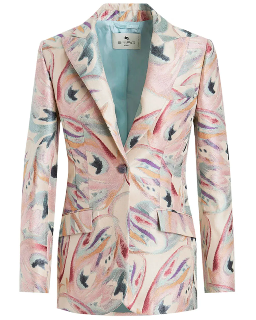 Beige Butterfly Jacquard Jacket