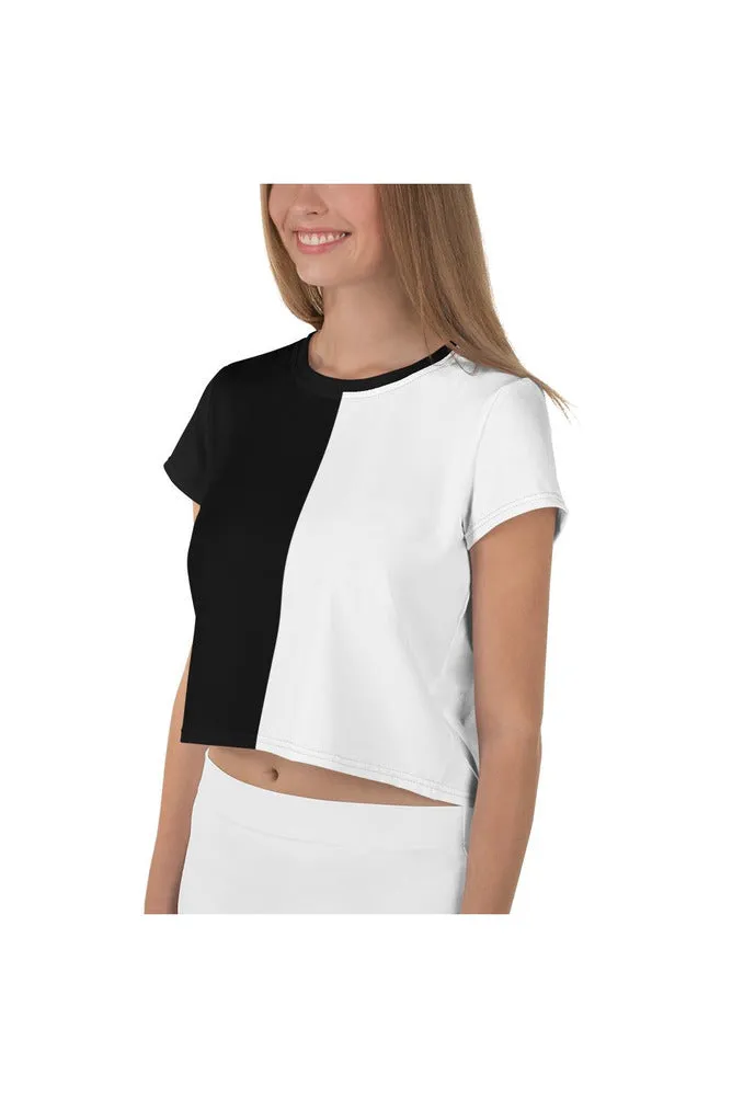 Black and White Crop Tee