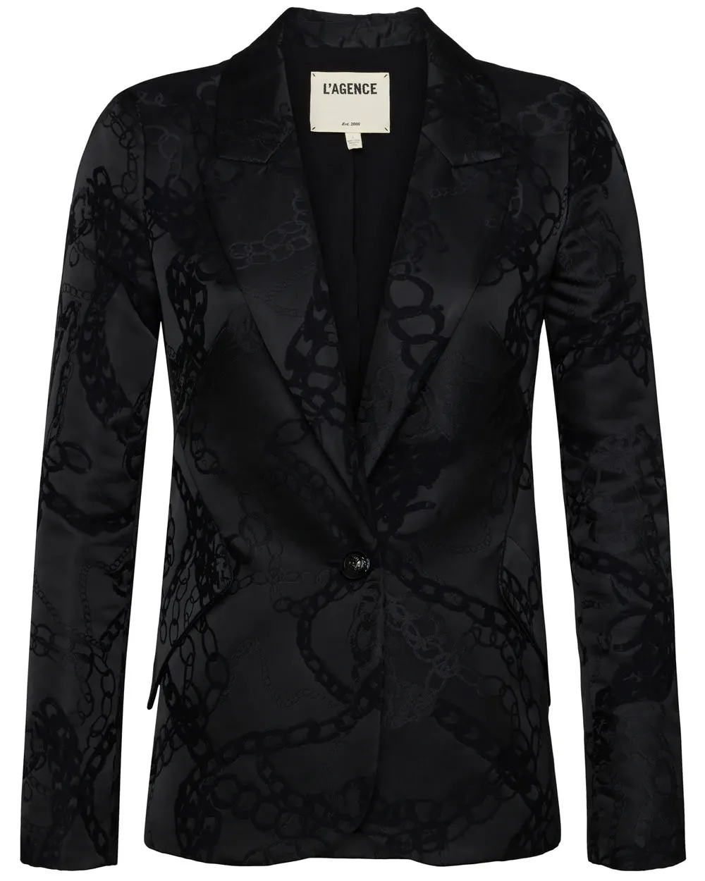 Black Grunge Chain Chamberlain Blazer