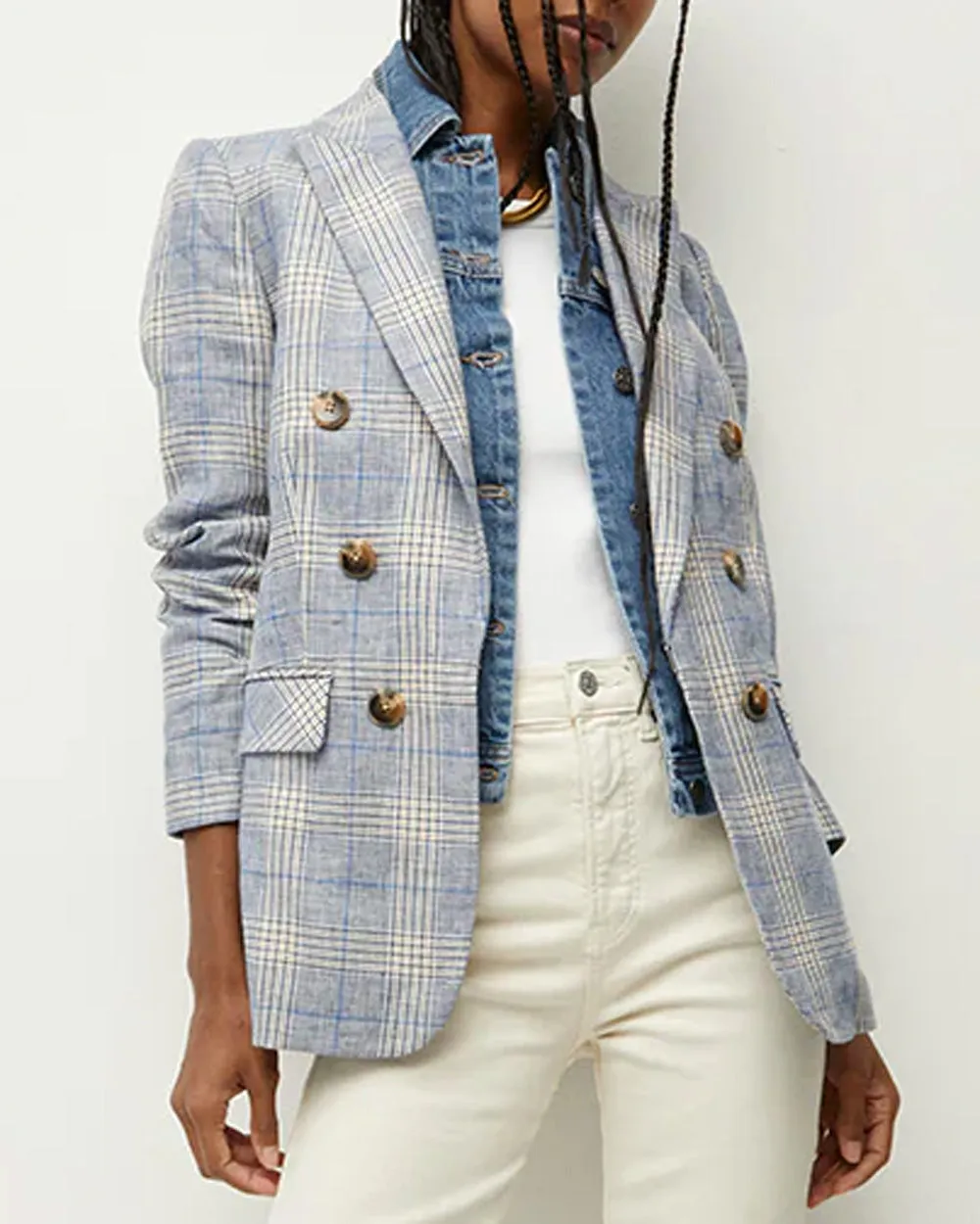 Blue Plaid Beacon Dickey Jacket