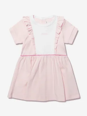 BOSS Baby Girls Organic Cotton Frilly Dress in Pink