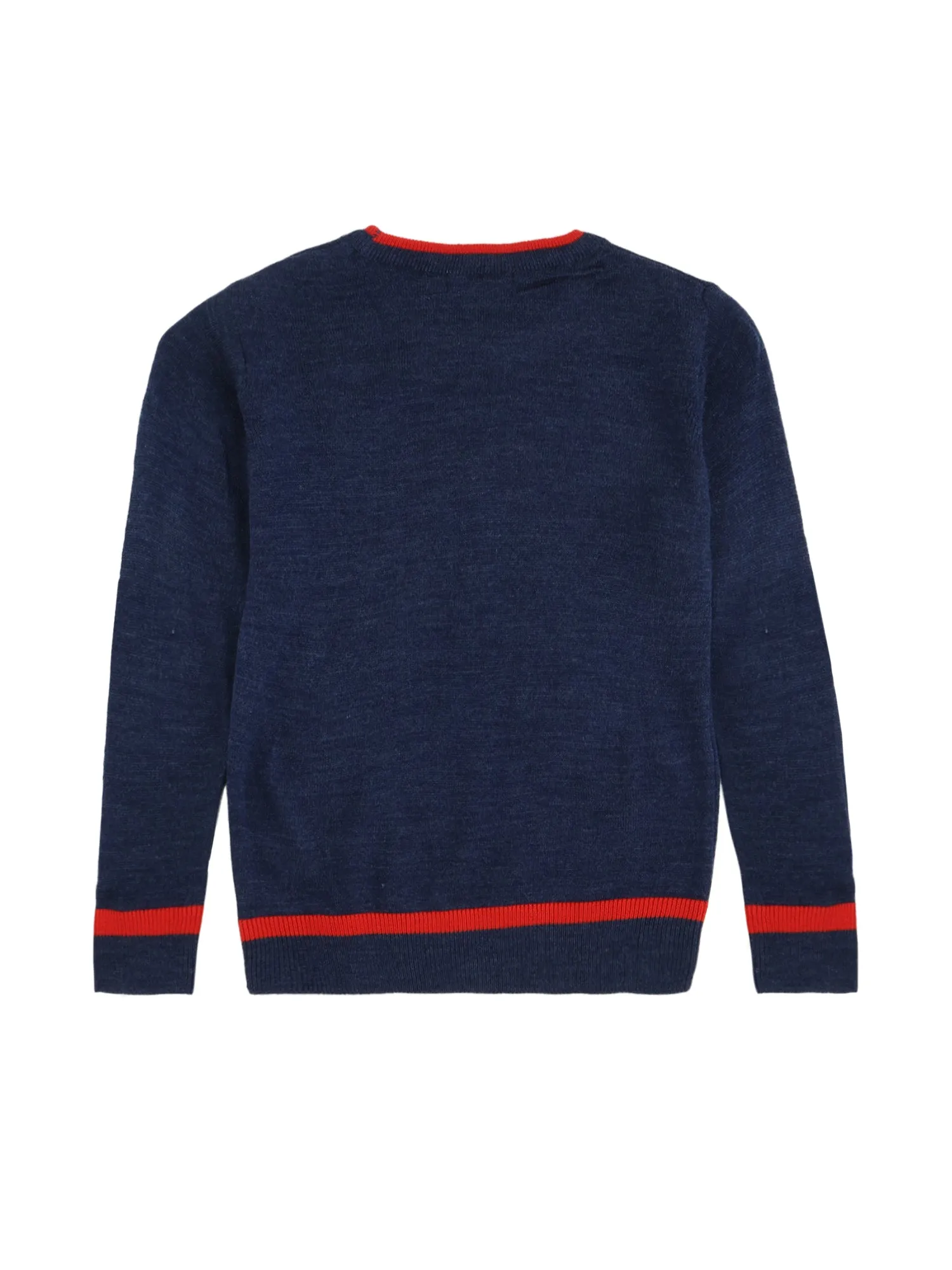 Boys Casual Blue Full Sleeve Pullover Sweater