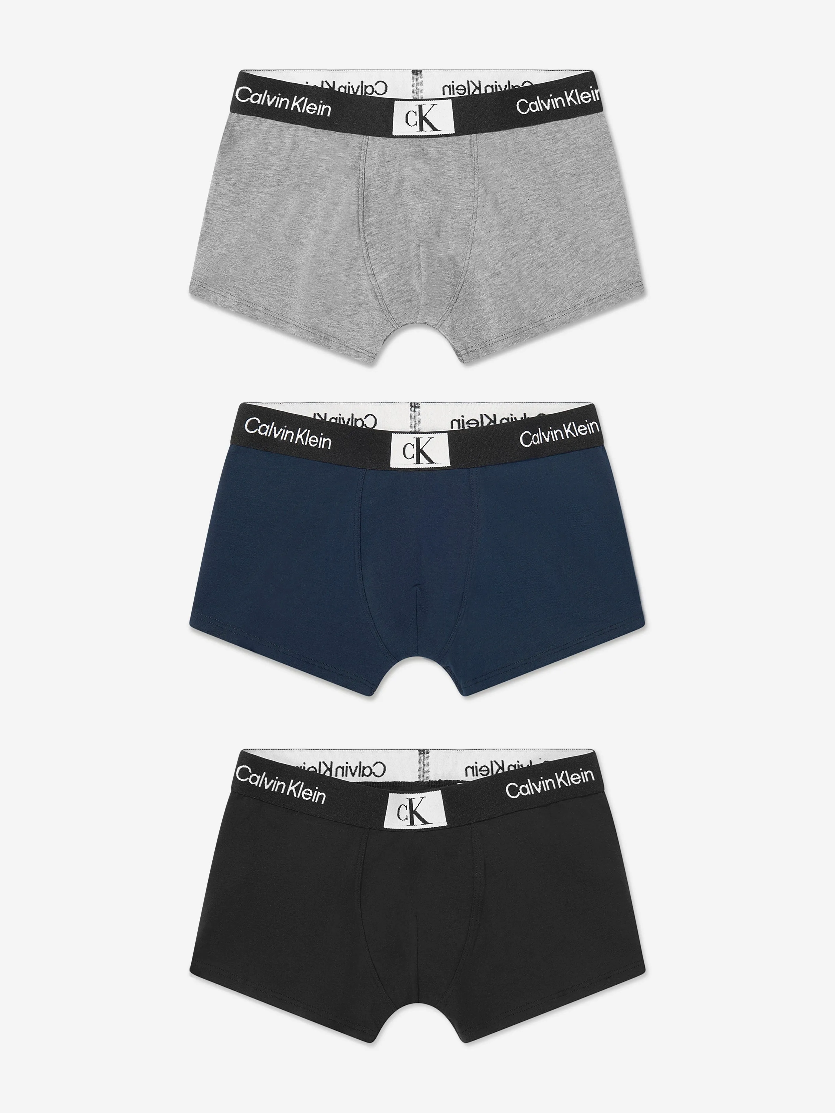 Calvin Klein Boys 3 Pack Boxer Shorts Set in Navy