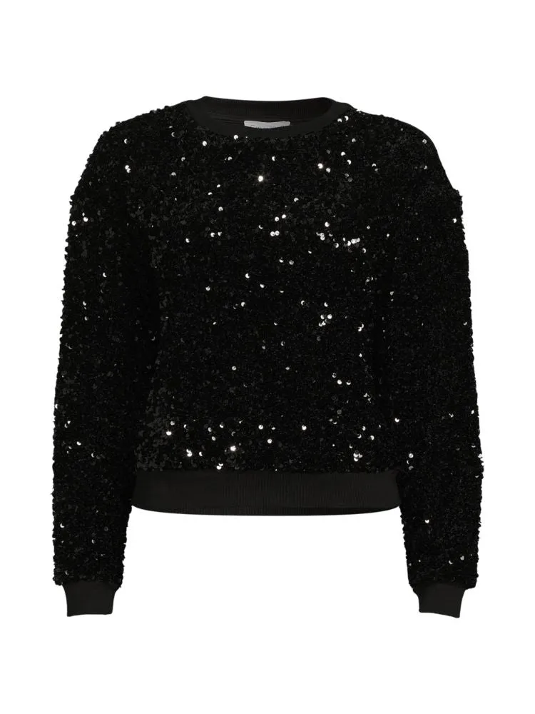 Calvin Klein sequin sweater, black