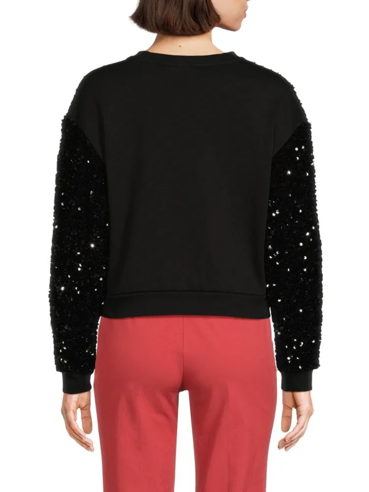 Calvin Klein sequin sweater, black