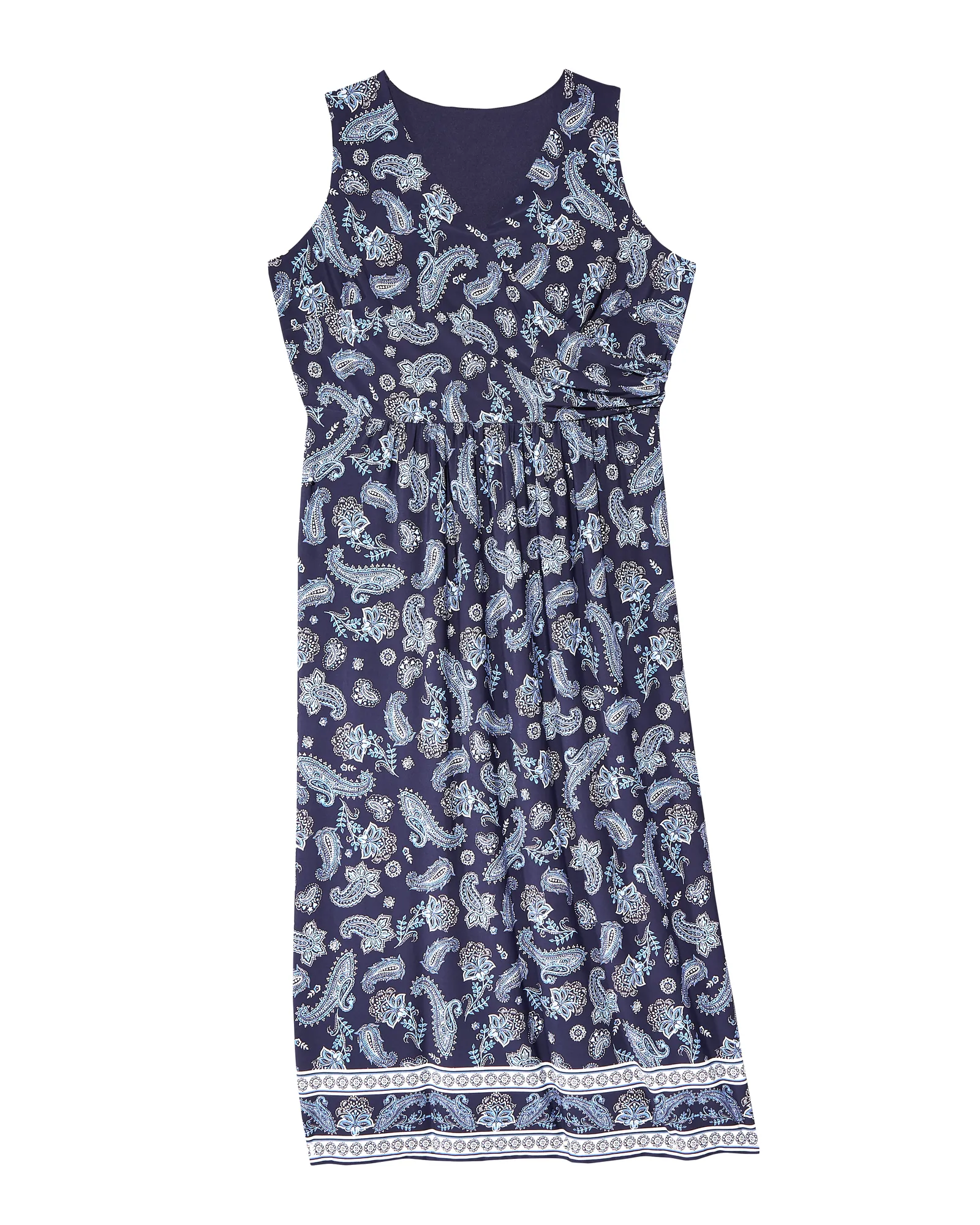 Cary Sleeveless Maxi Dress | Navy / Light Blue