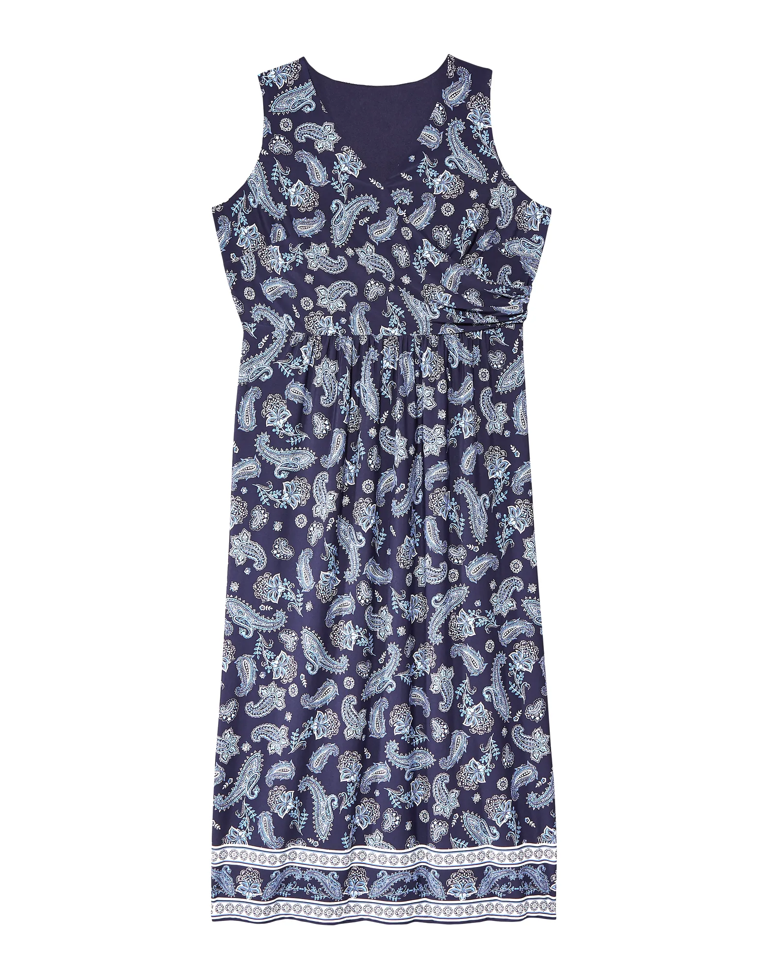 Cary Sleeveless Maxi Dress | Navy / Light Blue