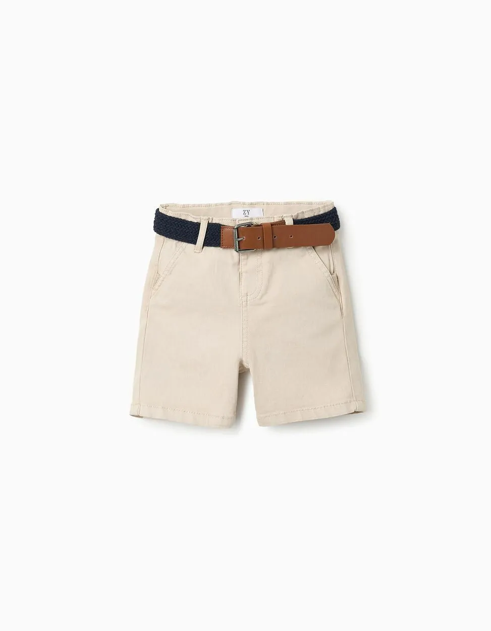 Chino Shorts with Belt for Baby Boys, Beige