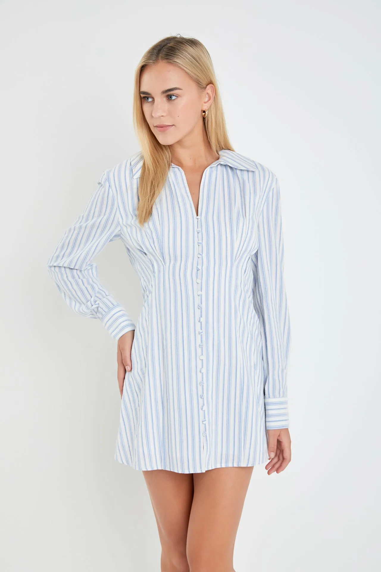 Collar Shirt Mini Dress