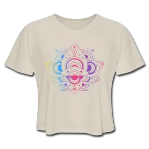 Colorful Lotus Crop Tee