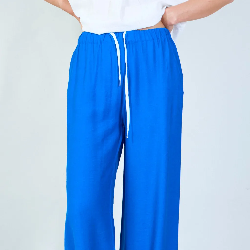 Comfortable wide-leg drawstring pants wholesale