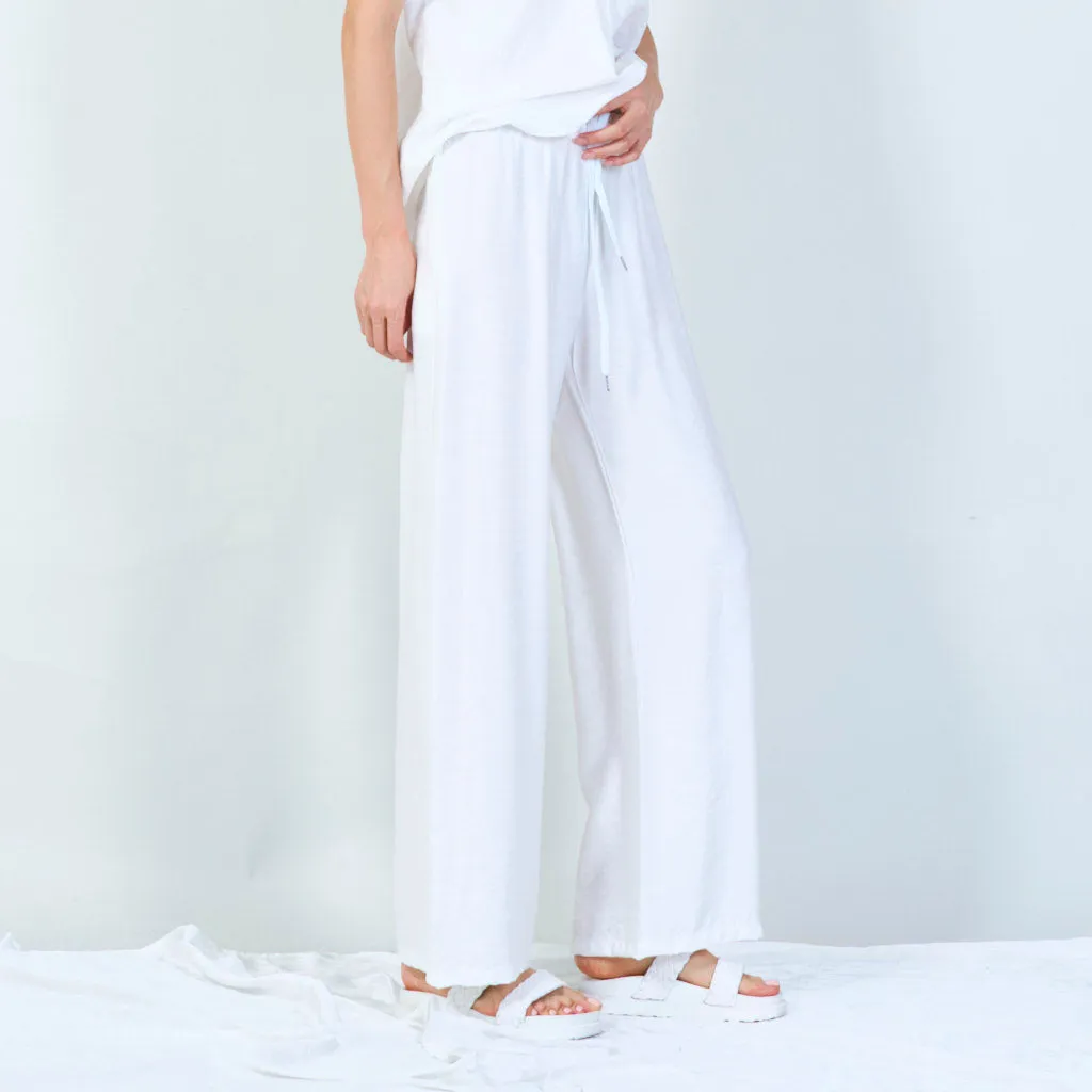 Comfortable wide-leg drawstring pants wholesale