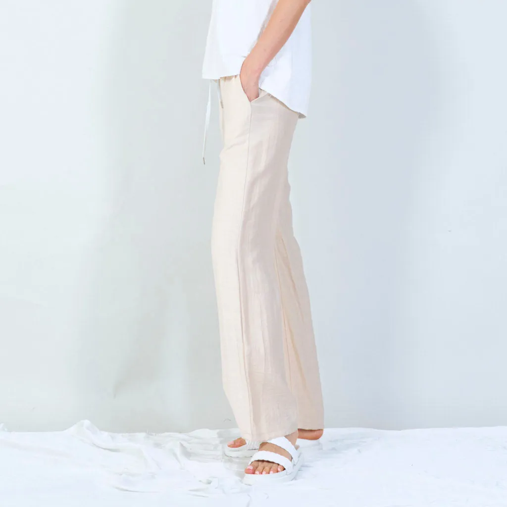 Comfortable wide-leg drawstring pants wholesale