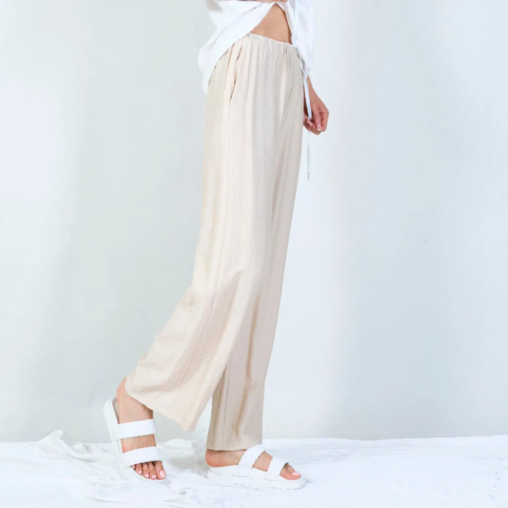 Comfortable wide-leg drawstring pants wholesale