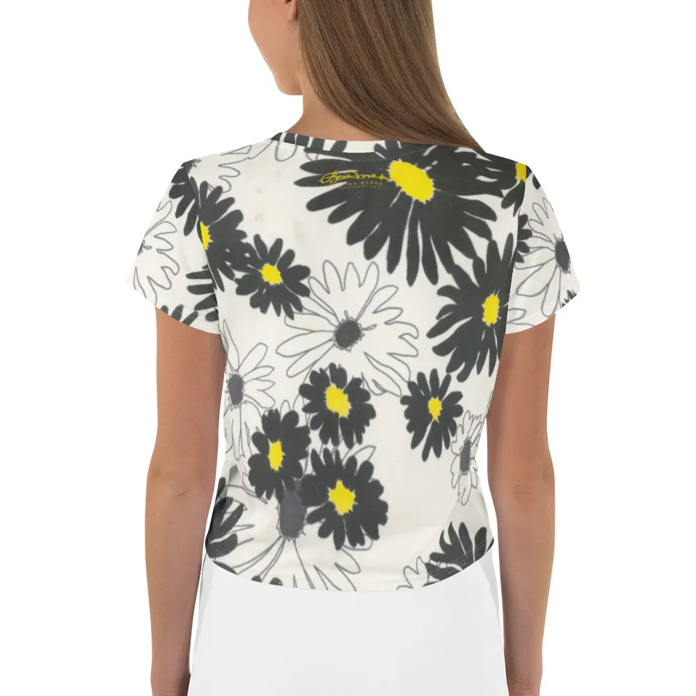 Daisy Print Crop Tee