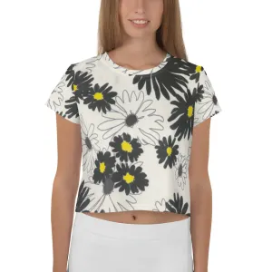 Daisy Print Crop Tee