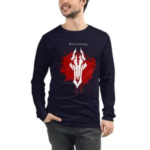 Darksiders Horseman Splash Long Sleeve T-Shirt-Navy