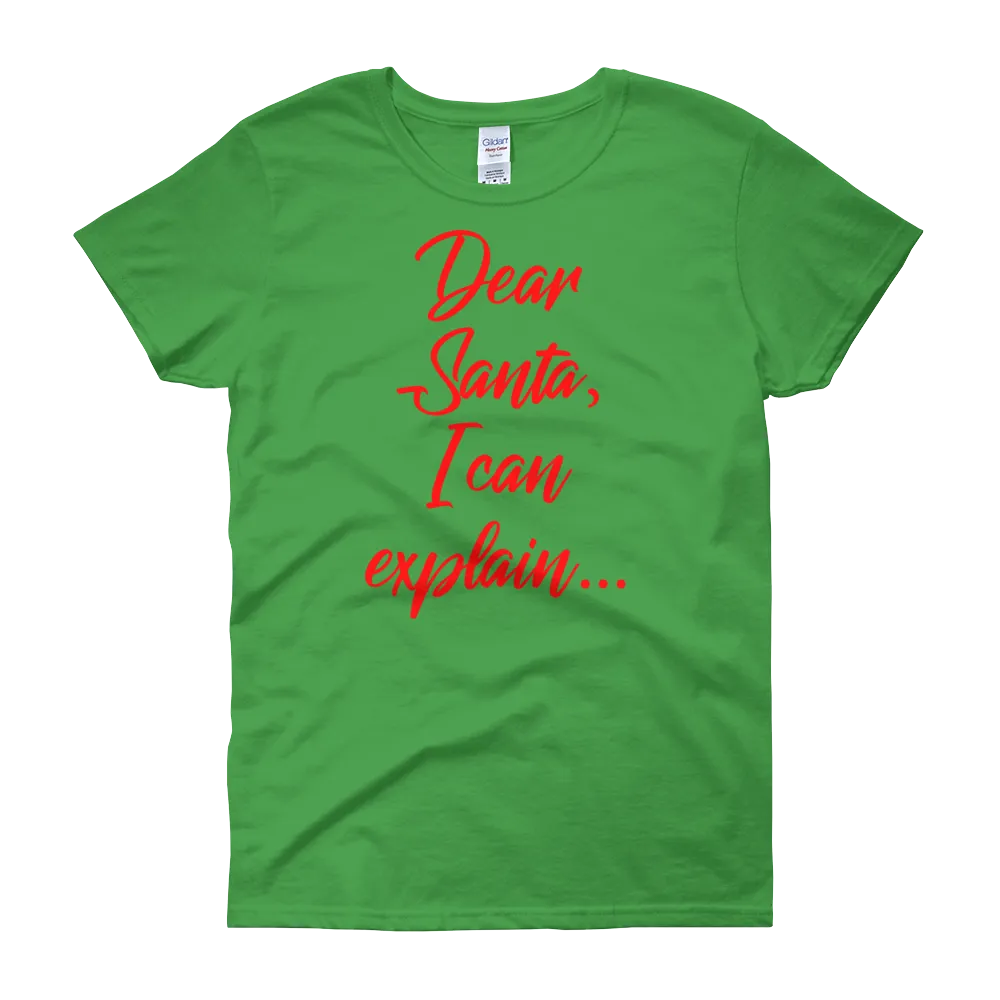 Dear Santa Christmas Womens Tee