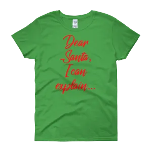 Dear Santa Christmas Womens Tee