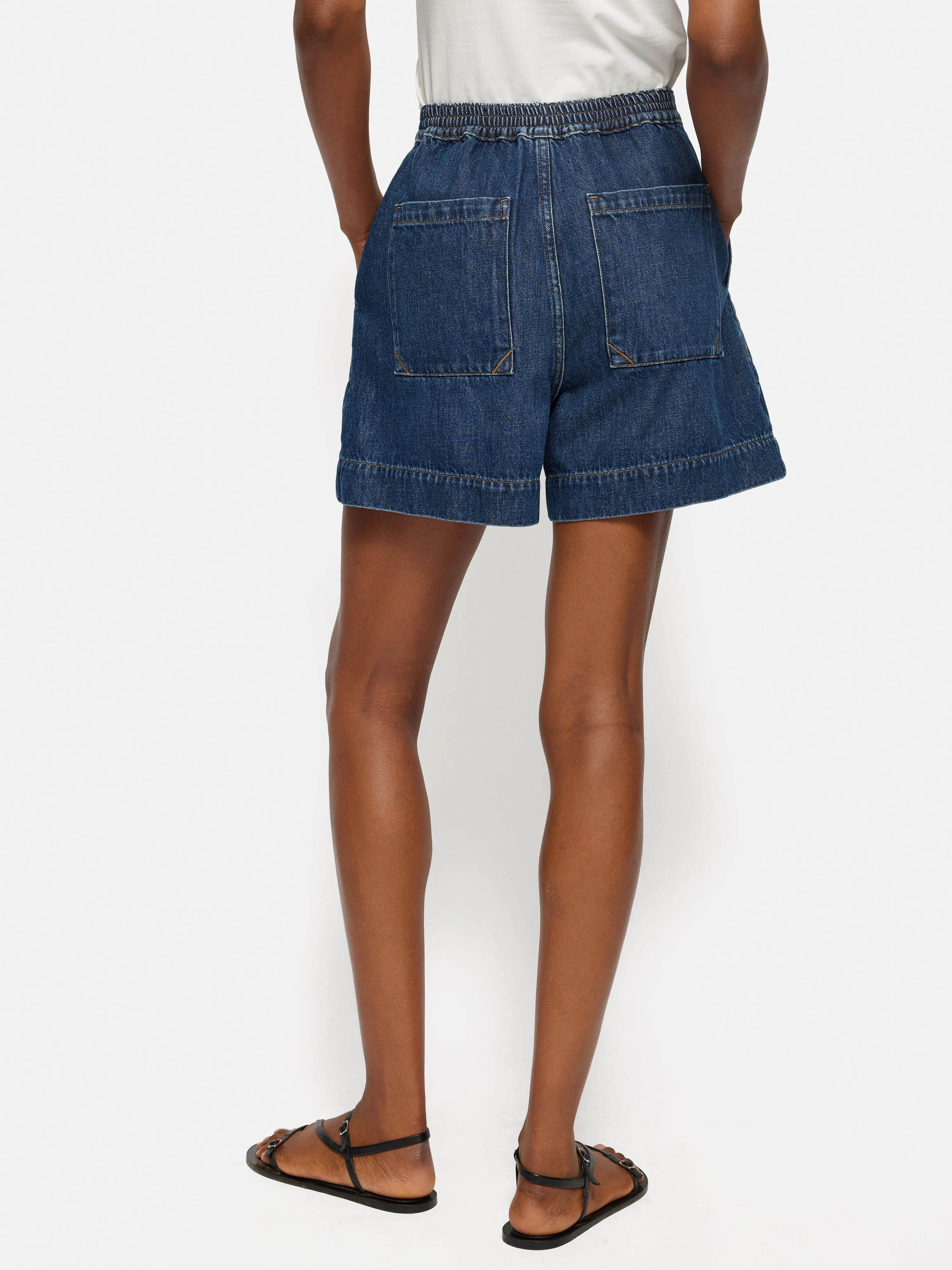 Denim Patch Pocket Shorts | Blue