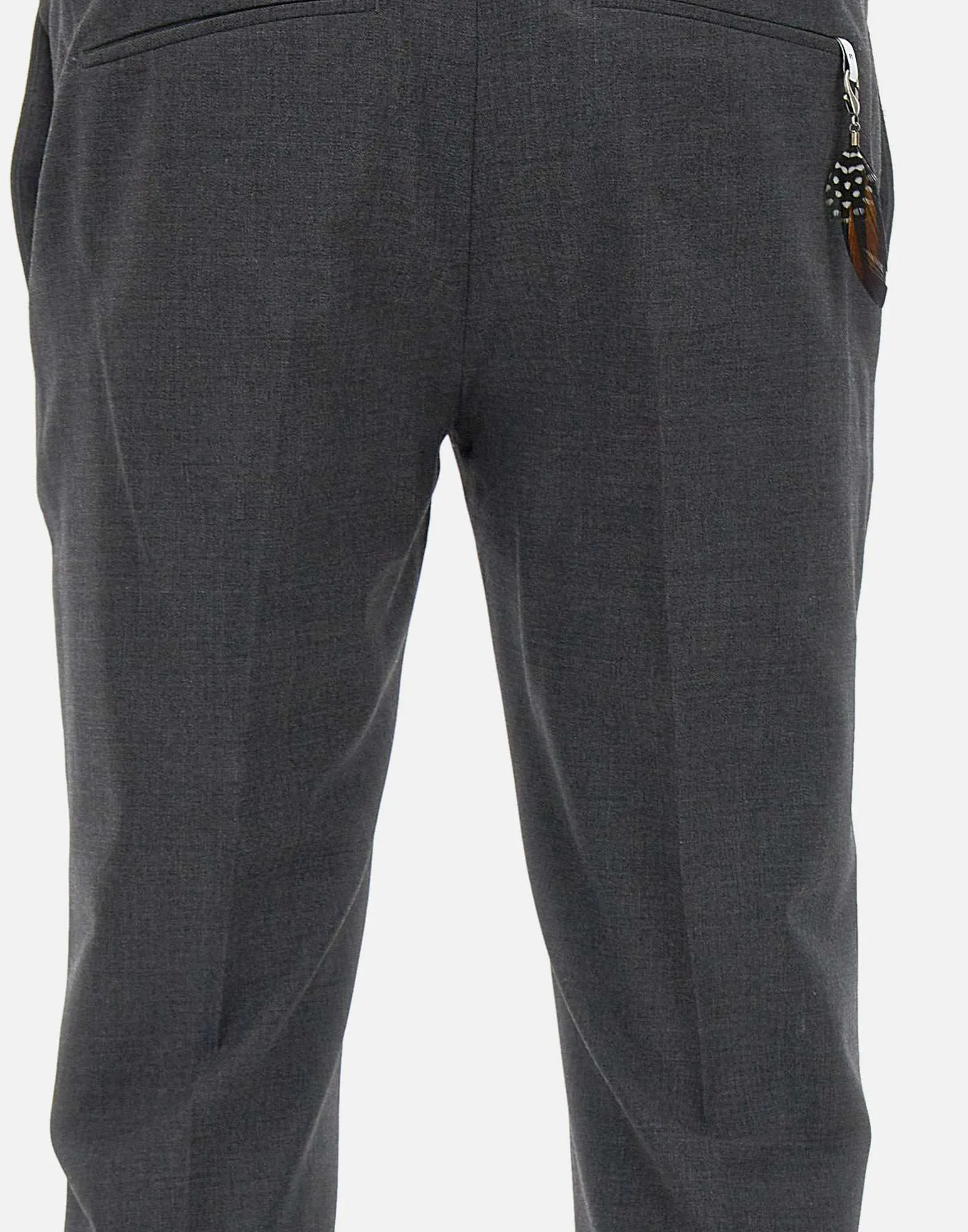 Dieci Men's Grey Wool Trousers