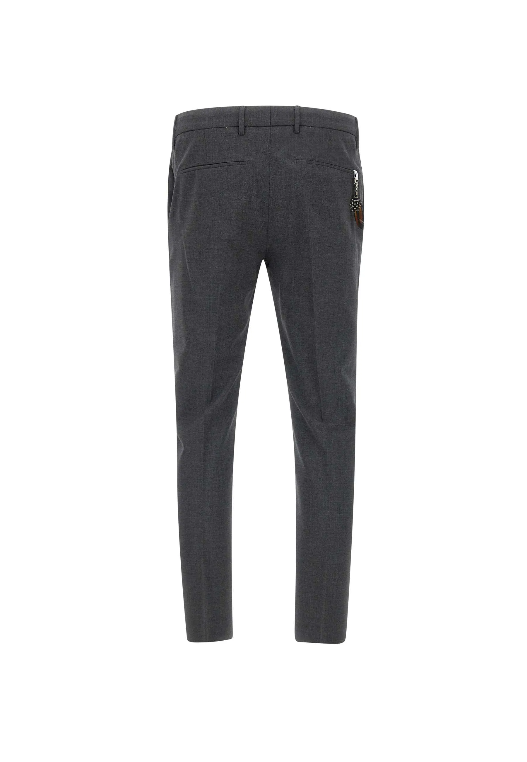 Dieci Men's Grey Wool Trousers