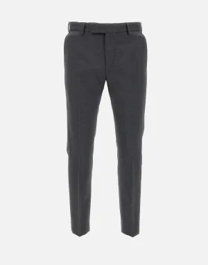 Dieci Men's Grey Wool Trousers