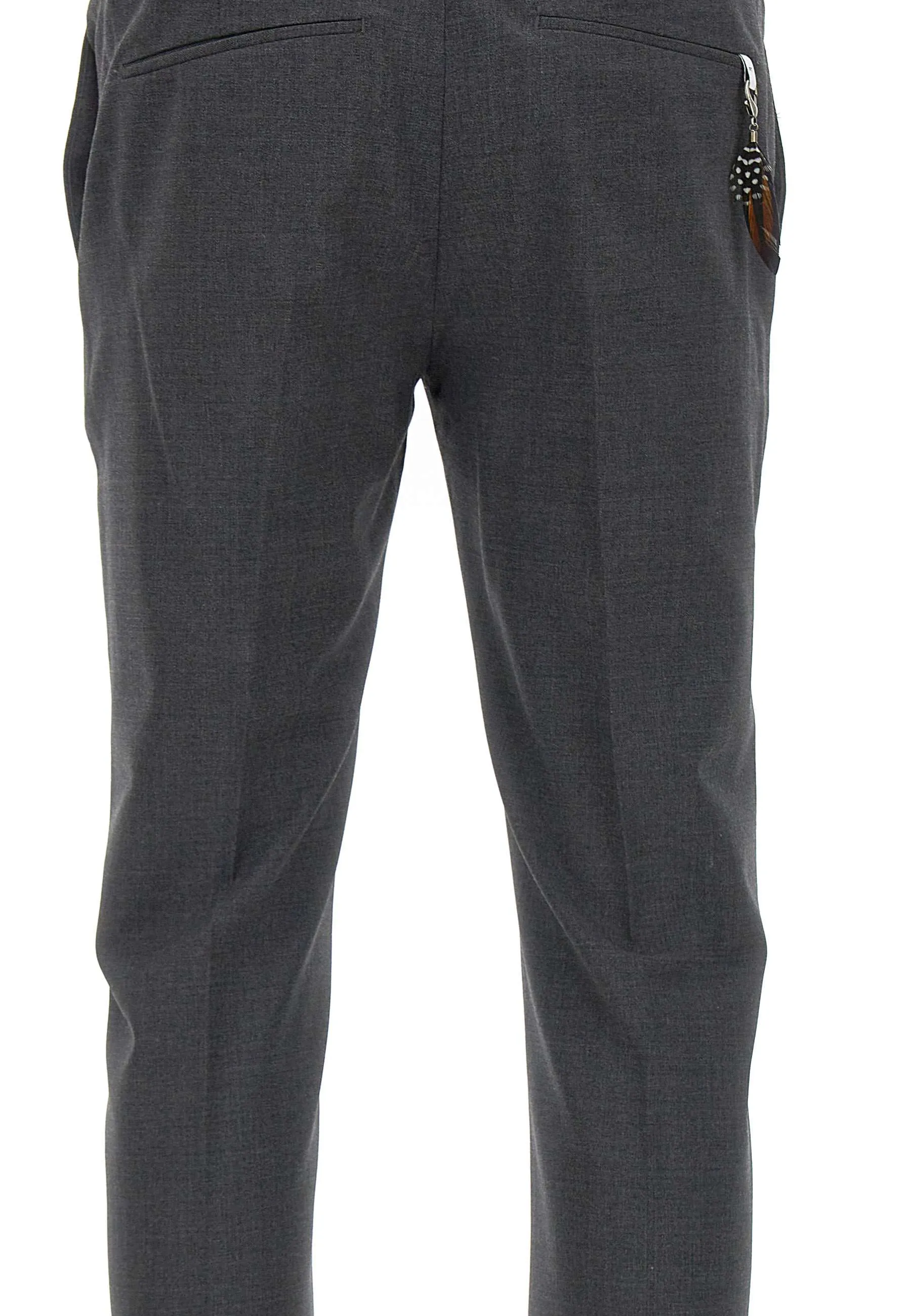 Dieci Men's Grey Wool Trousers