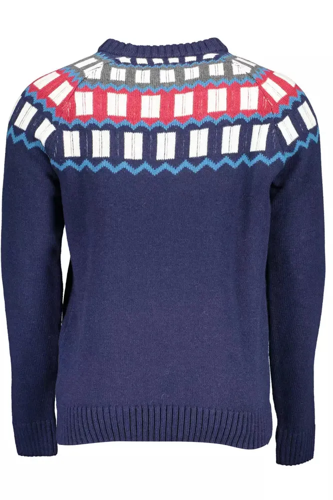 Gant Blue Wool Men Sweater