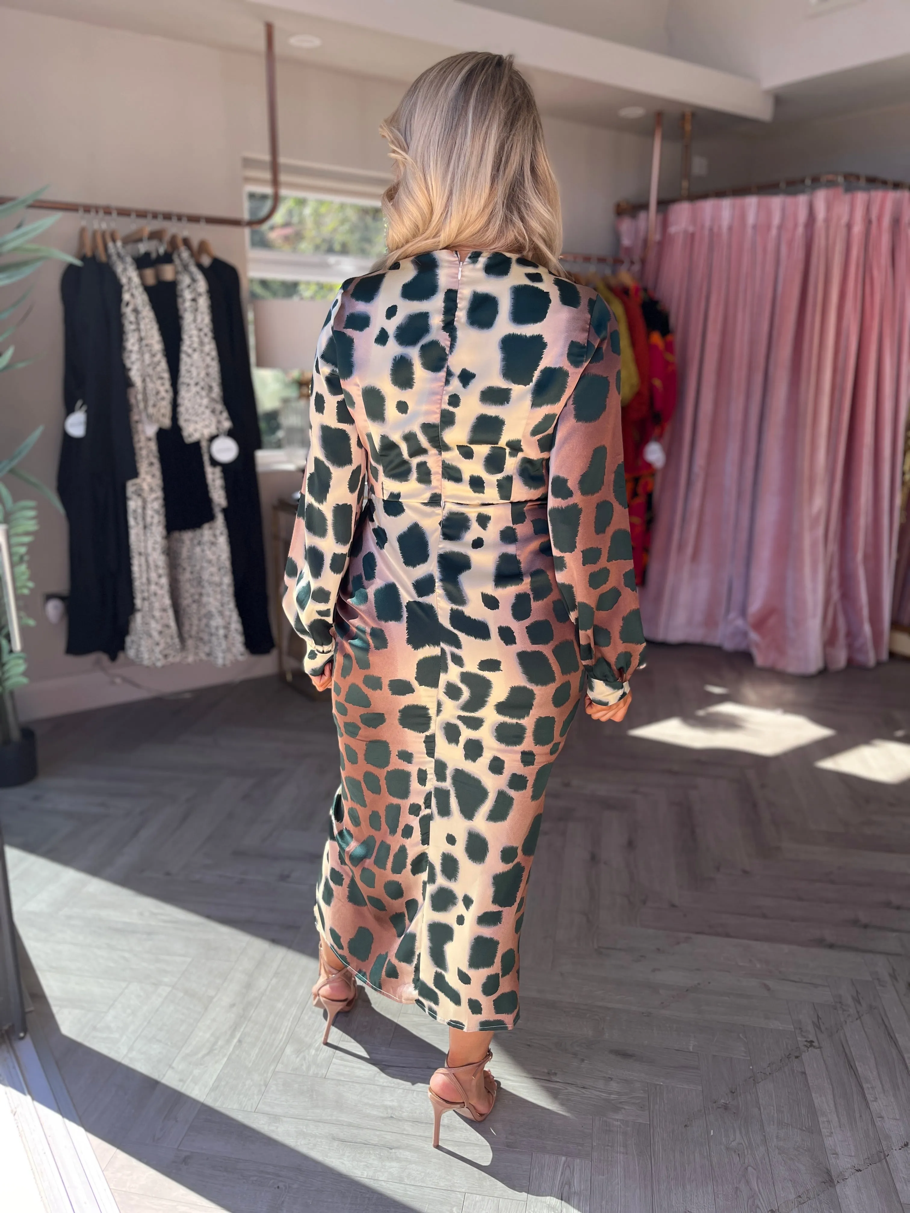 Ines Animal Print Dress