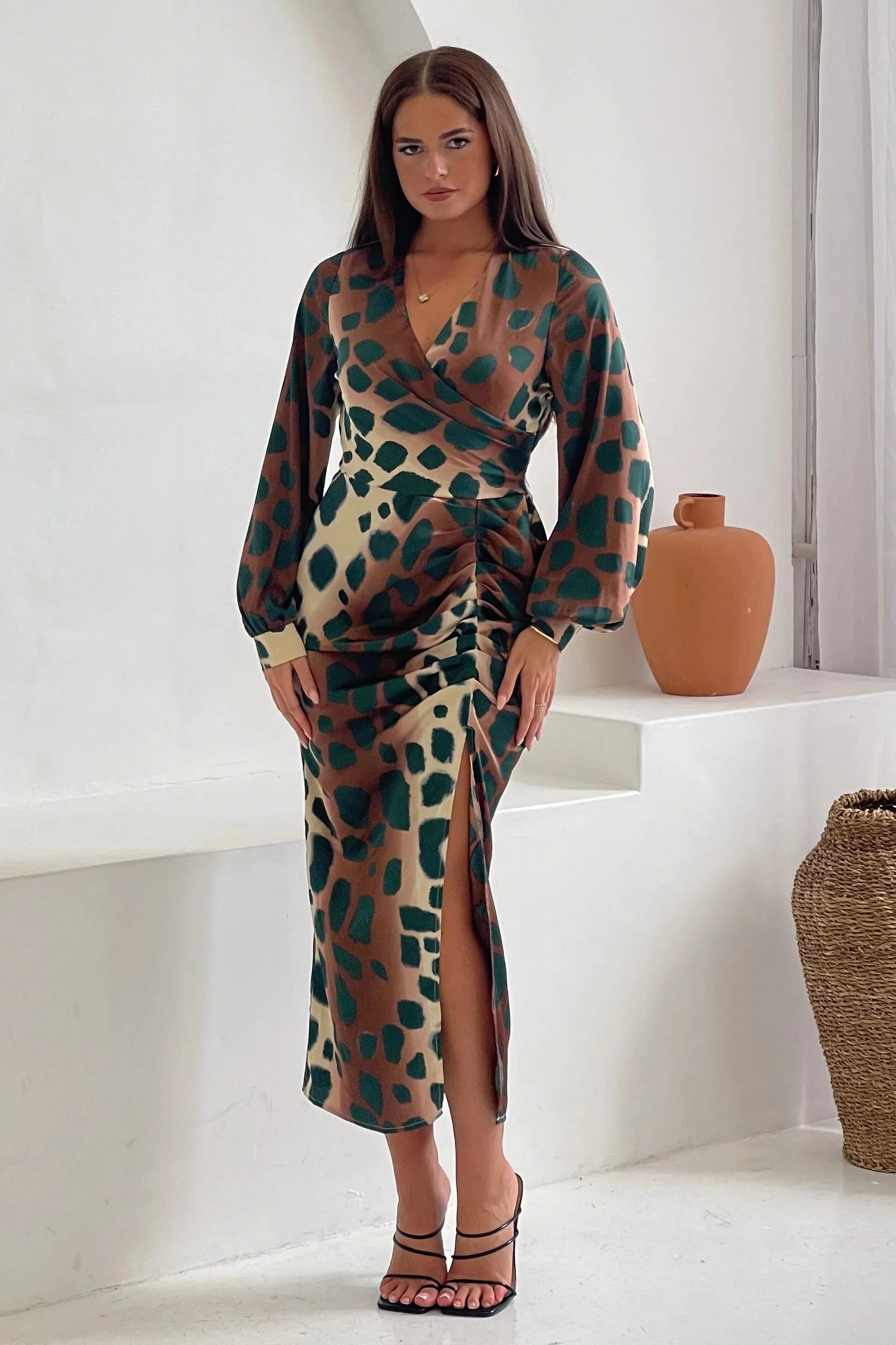 Ines Animal Print Dress