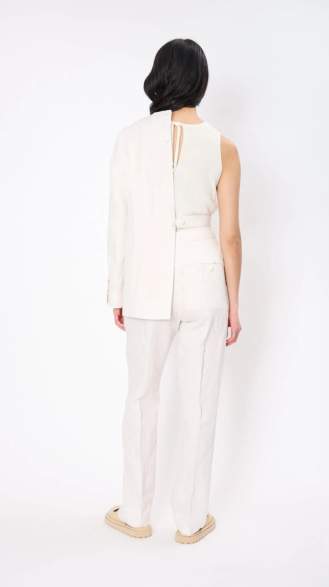 Janiela Tailored Jacket in White Sand