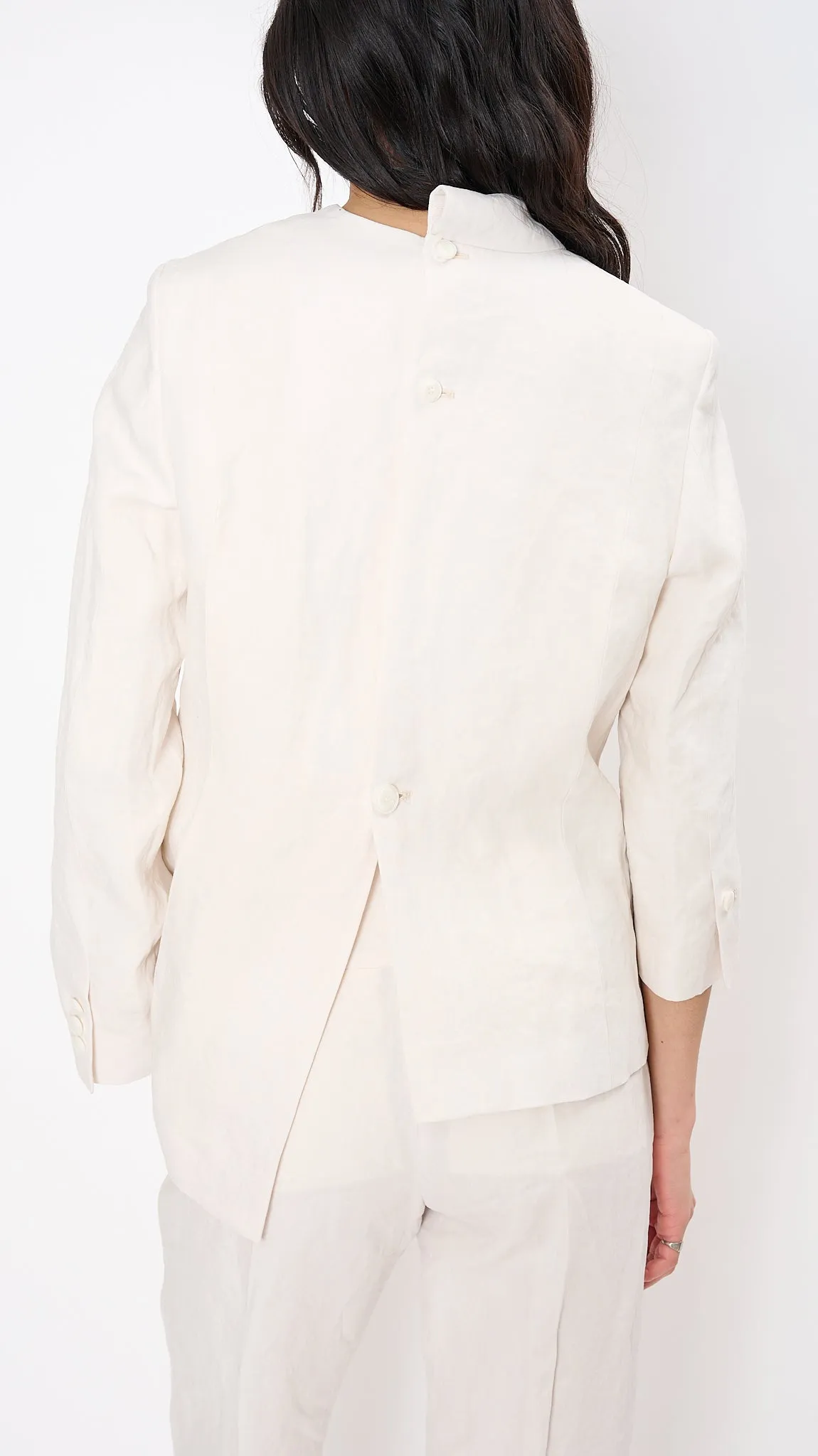 Janiela Tailored Jacket in White Sand