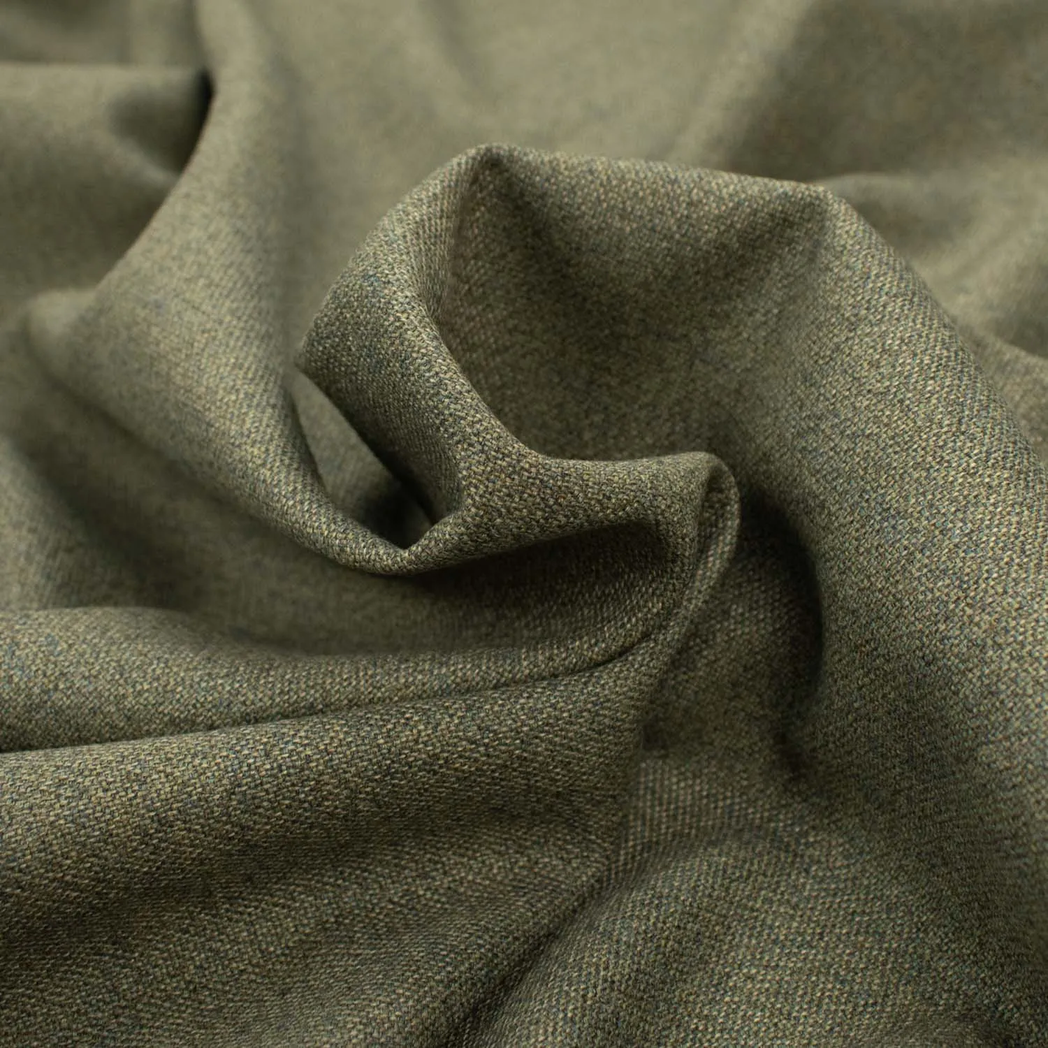 Japanese Wool Suiting Medium Weight Earth Green 150CM