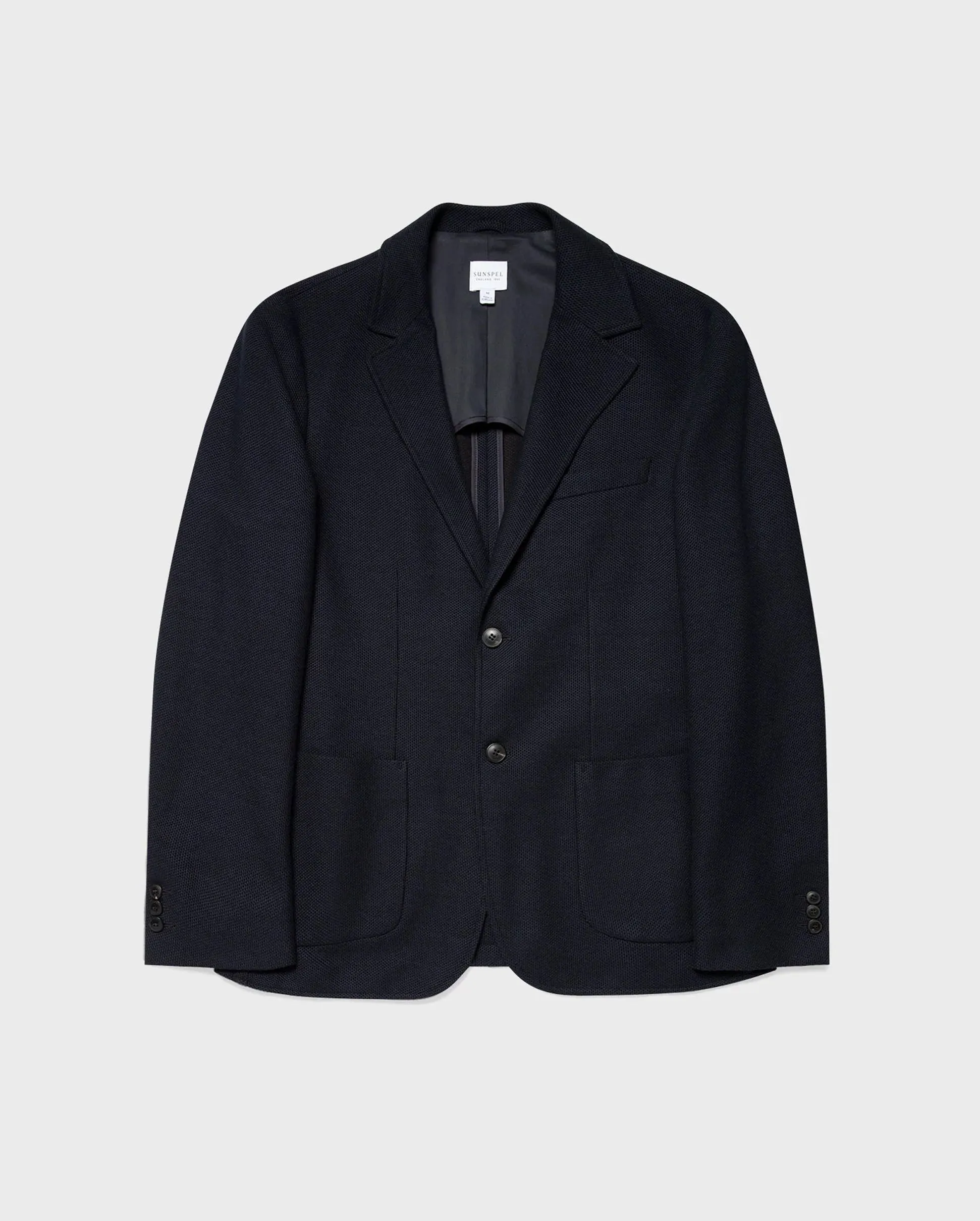 JERSEY PIQUE BLAZER / NAVY