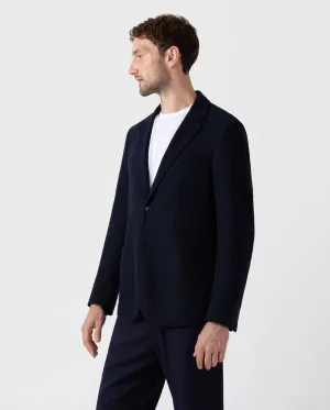 JERSEY PIQUE BLAZER / NAVY