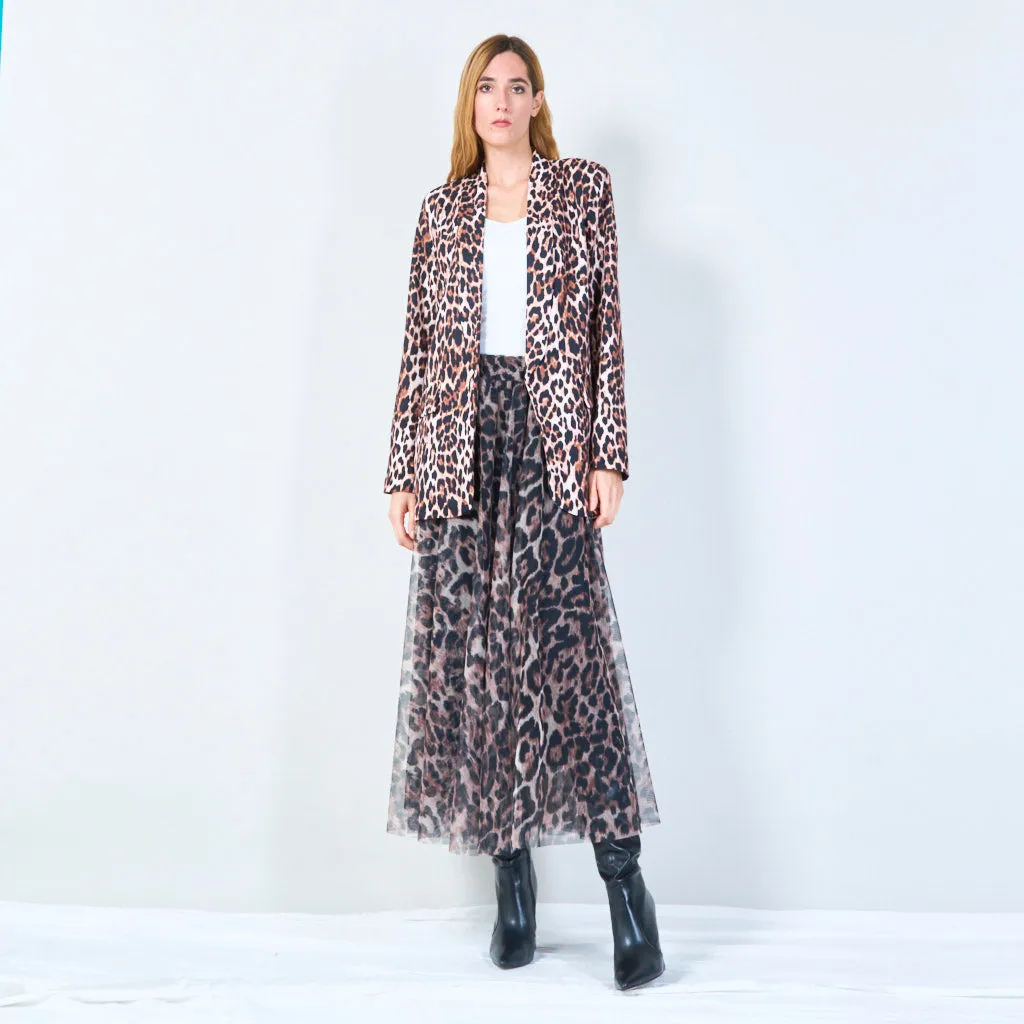 Leopard print tailored blazer wholesale