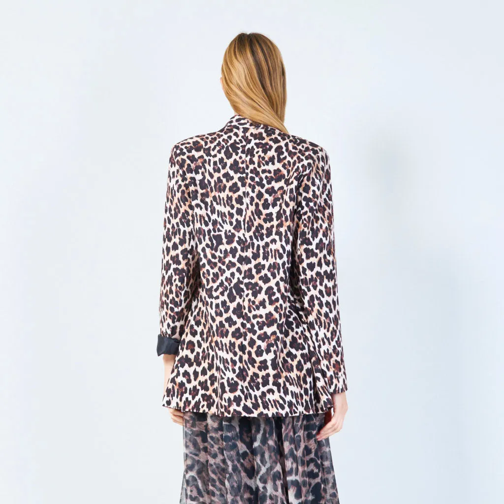 Leopard print tailored blazer wholesale