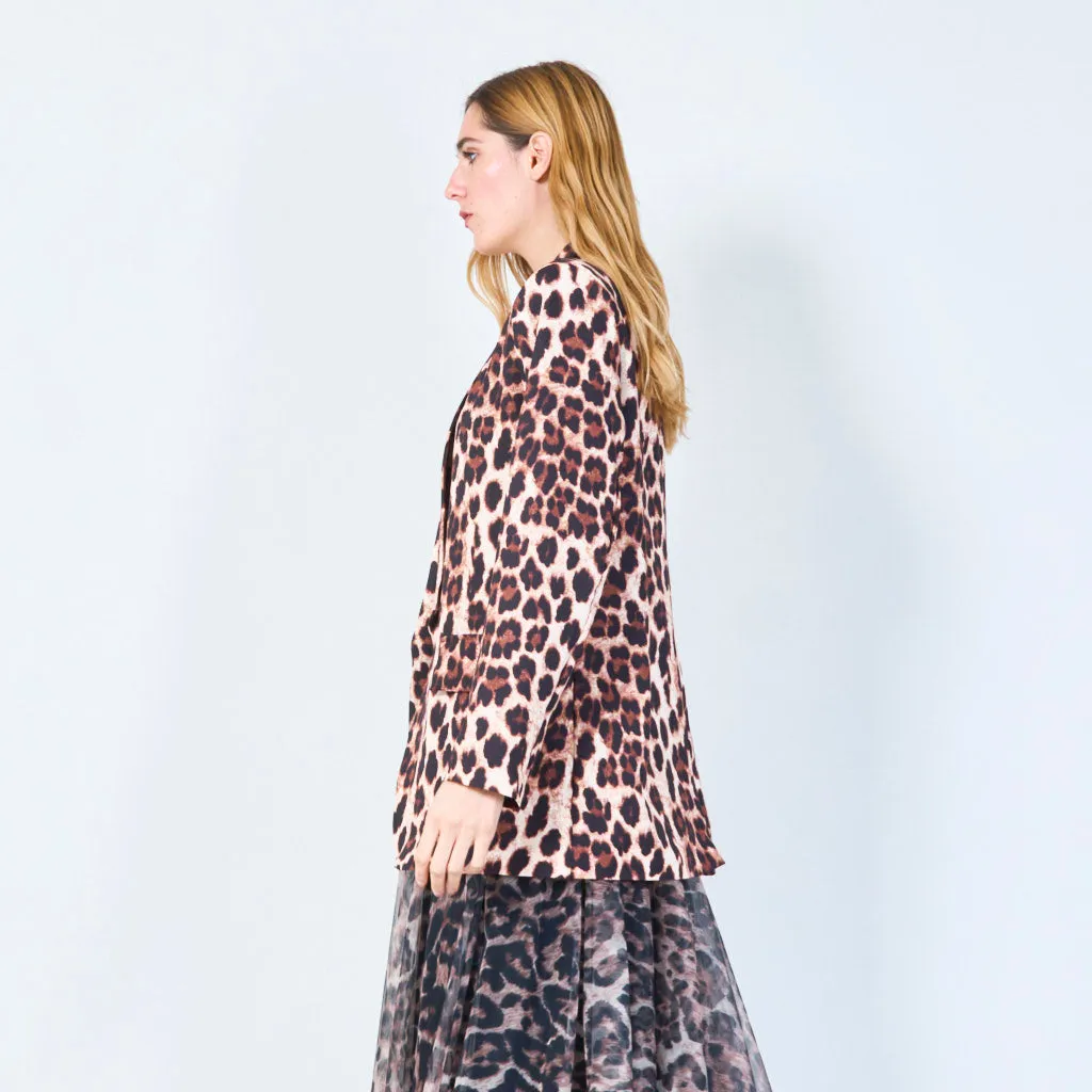 Leopard print tailored blazer wholesale