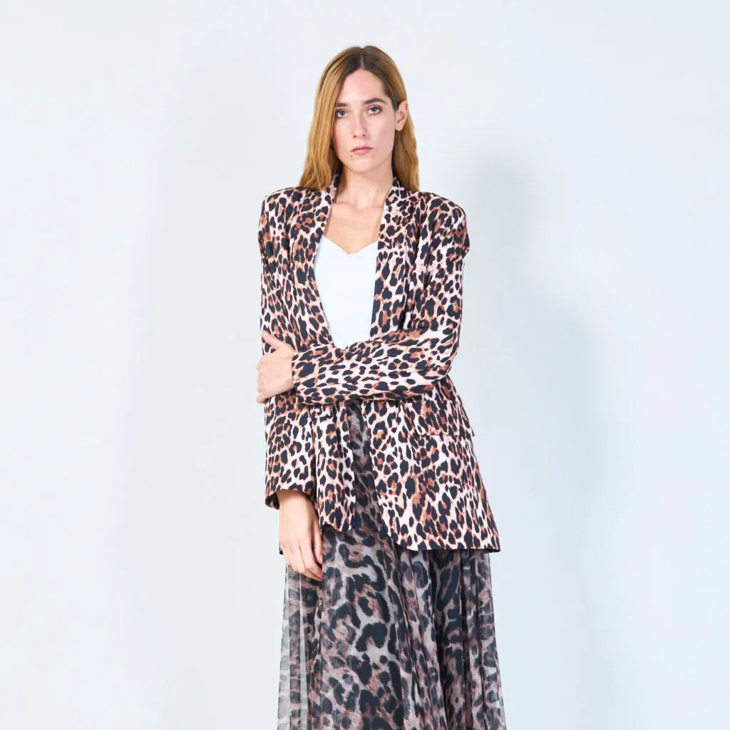 Leopard print tailored blazer wholesale