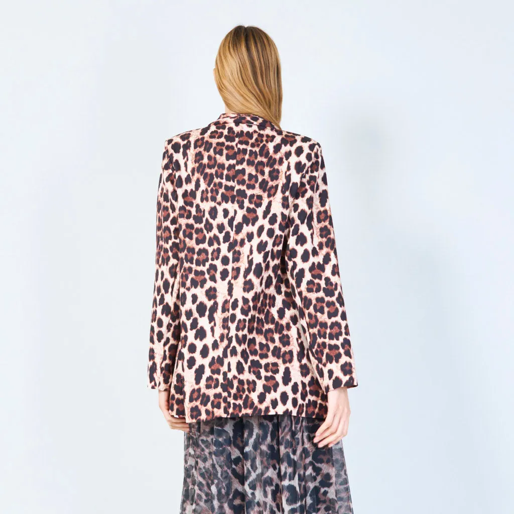 Leopard print tailored blazer wholesale