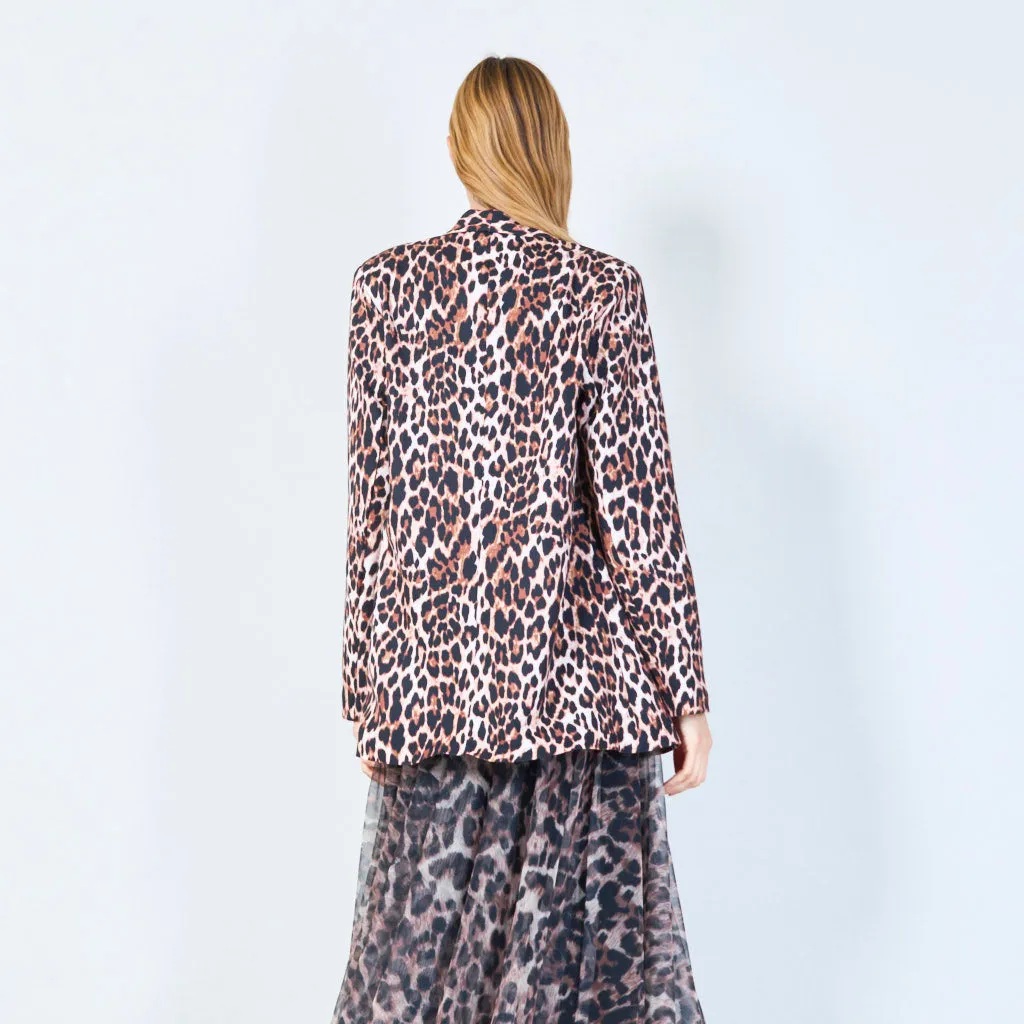 Leopard print tailored blazer wholesale