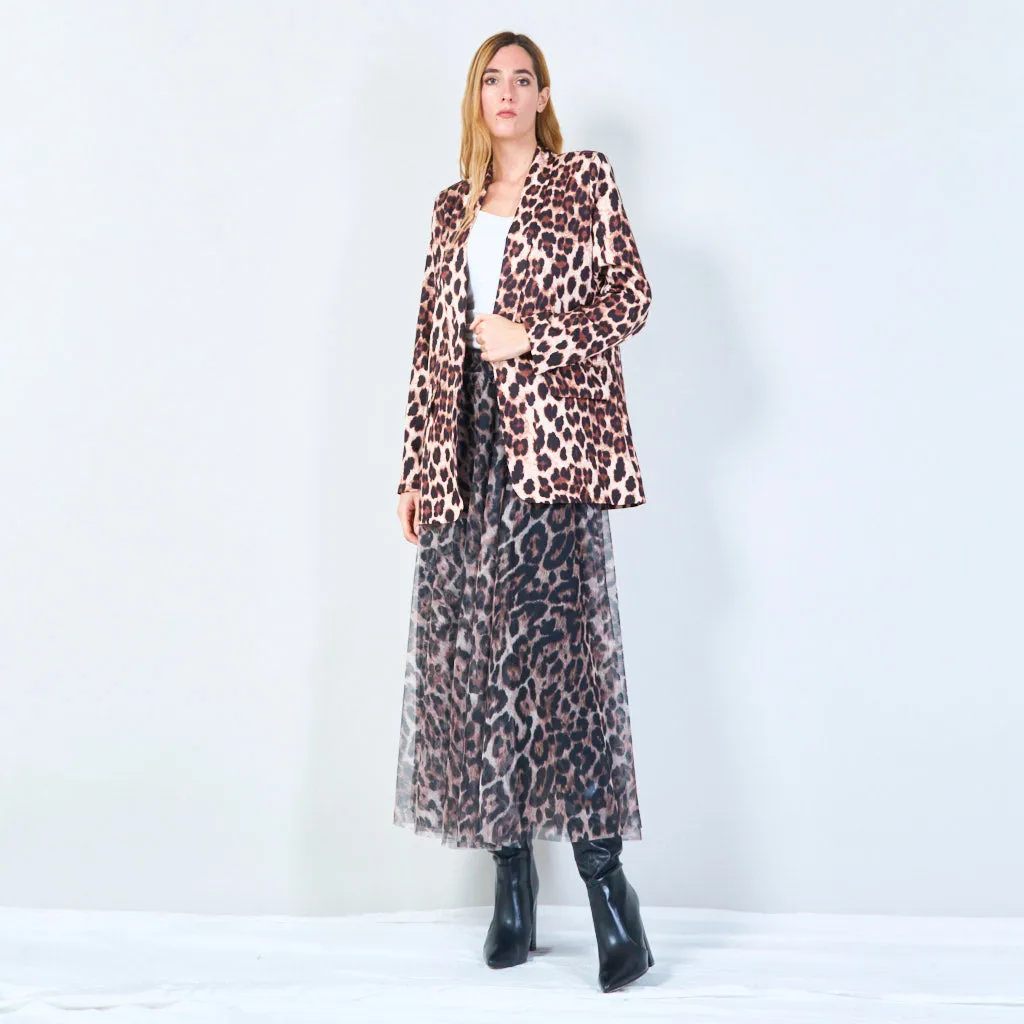 Leopard print tailored blazer wholesale