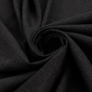 Light Weight Wool Suiting Slight Stretch - Black 150CM