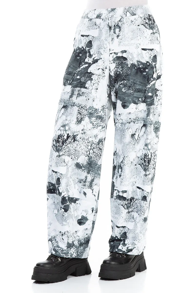 Loose Marble Cotton Trousers