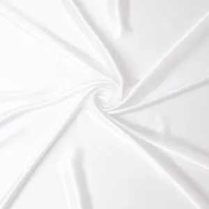 Luxurious White Pure Silk Satin Fabric, 110 cm Width-D20129