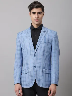 Men Light Blue Formal Blazer